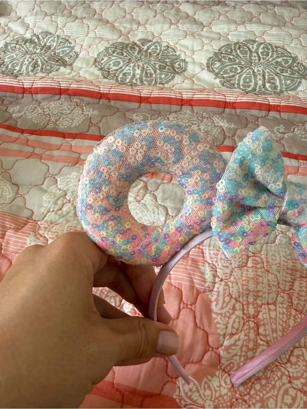Minnie Donut Sprinkles Macaroon Headband Ears